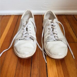 Men's Cole Haan 10.5 Low-Profile White Leather Sneakers